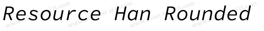 Resource Han Rounded TC Heavy字体转换